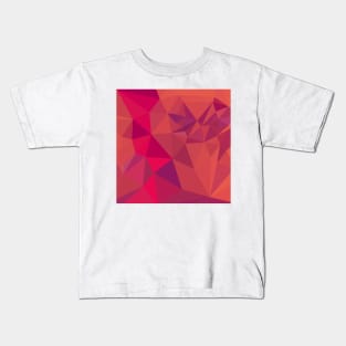 Jazzberry Jam Red Abstract Low Polygon Background Kids T-Shirt